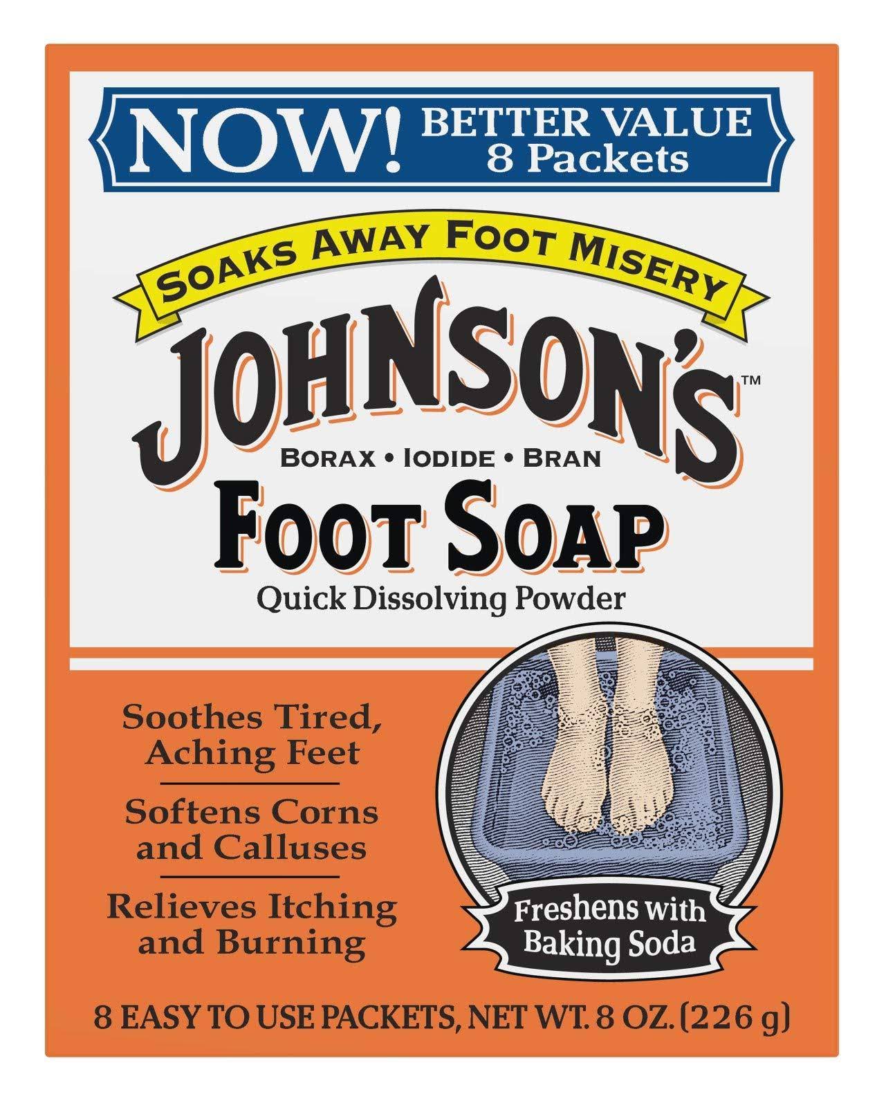 Johnson and Johnson Foot Soap Powder - 8ct
