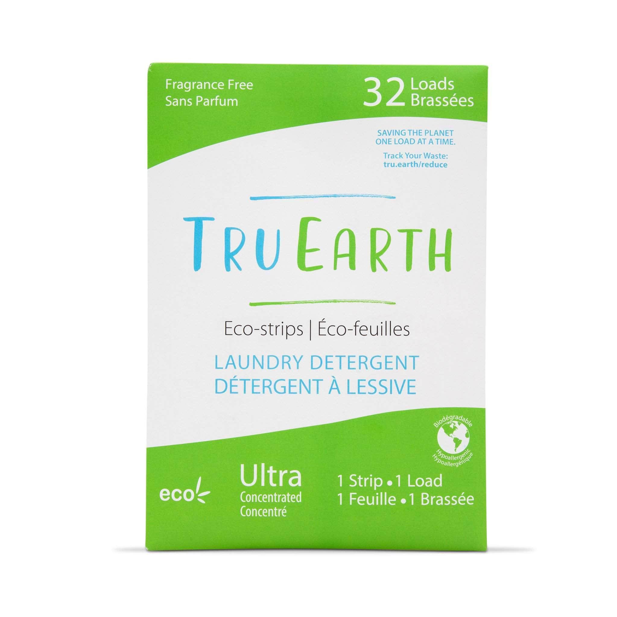 Tru Earth Eco-Strips Laundry Detergent Fragrance Free - 32 Loads