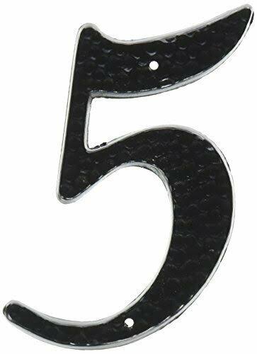 Hy-ko Products Aluminum House Number - 3", Black, #5