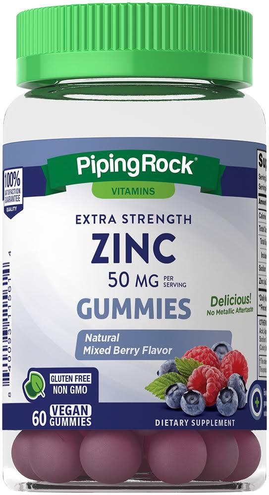 Zinc Gummies | 50mg | 60 Count | Vegan, Non-GMO & Gluten Free Suppleme