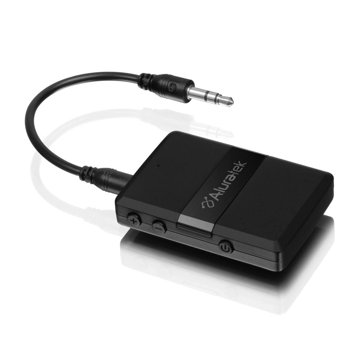 Aluratek Universal Bluetooth Audio Receiver and Transmitter with Built in Battery, Black