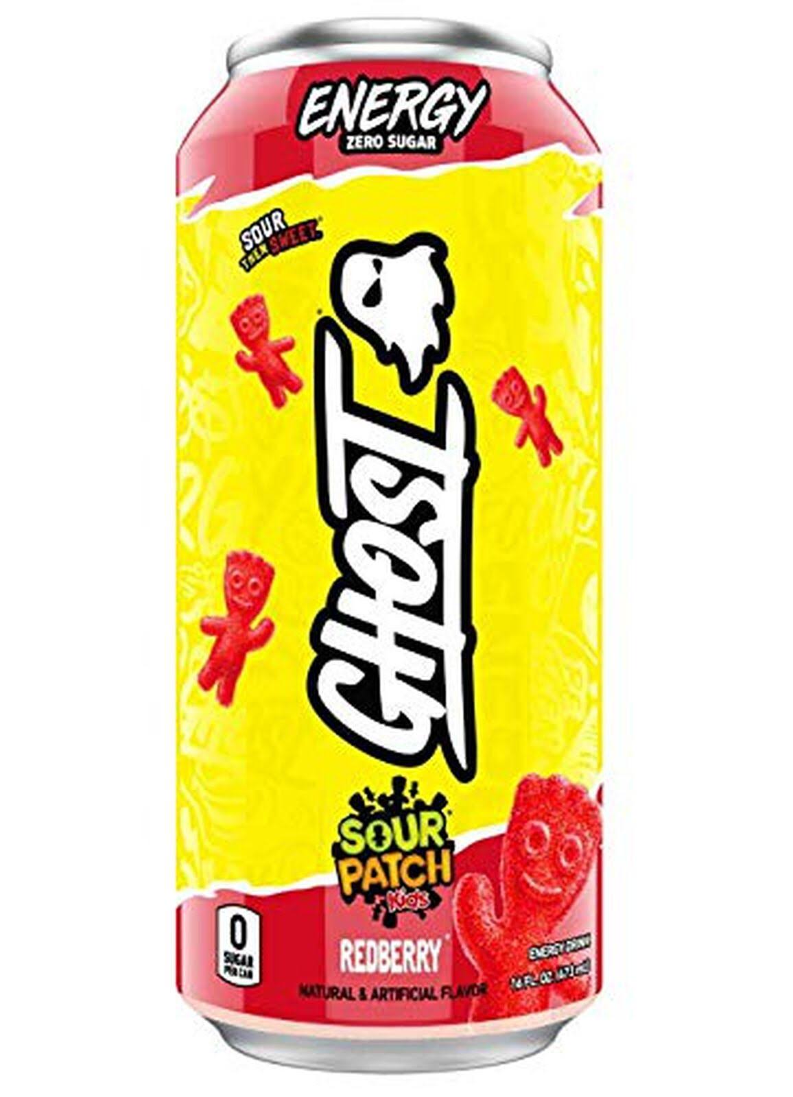 Ghost Energy Drink Zero Sugar - Sour Patch Kids Redberry 473ml