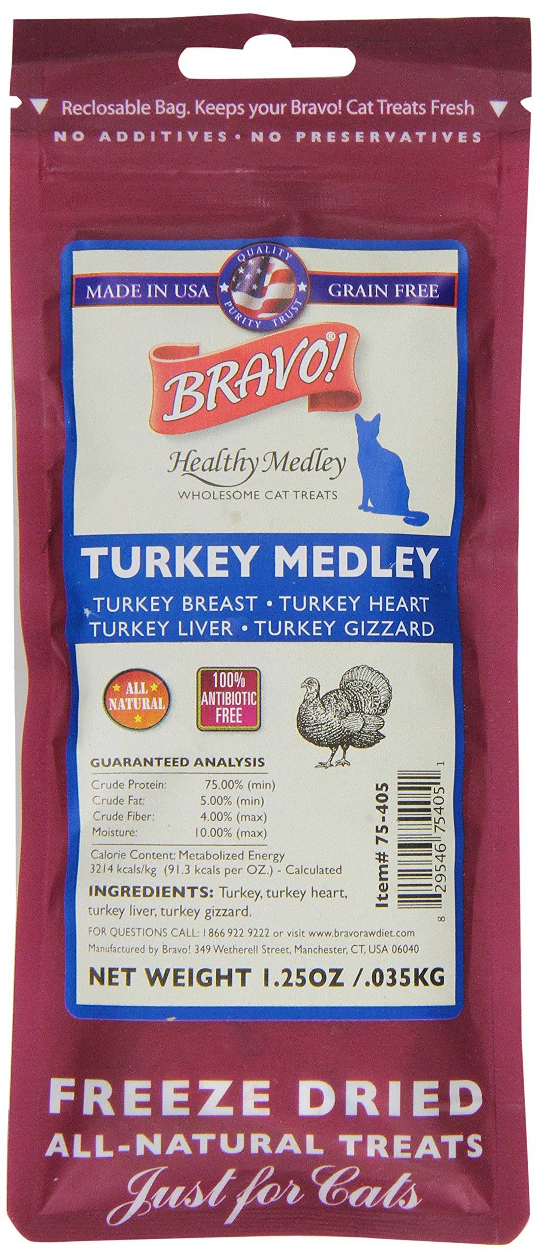 Bravo Freeze Dried Dog Treats - Turkey Medley