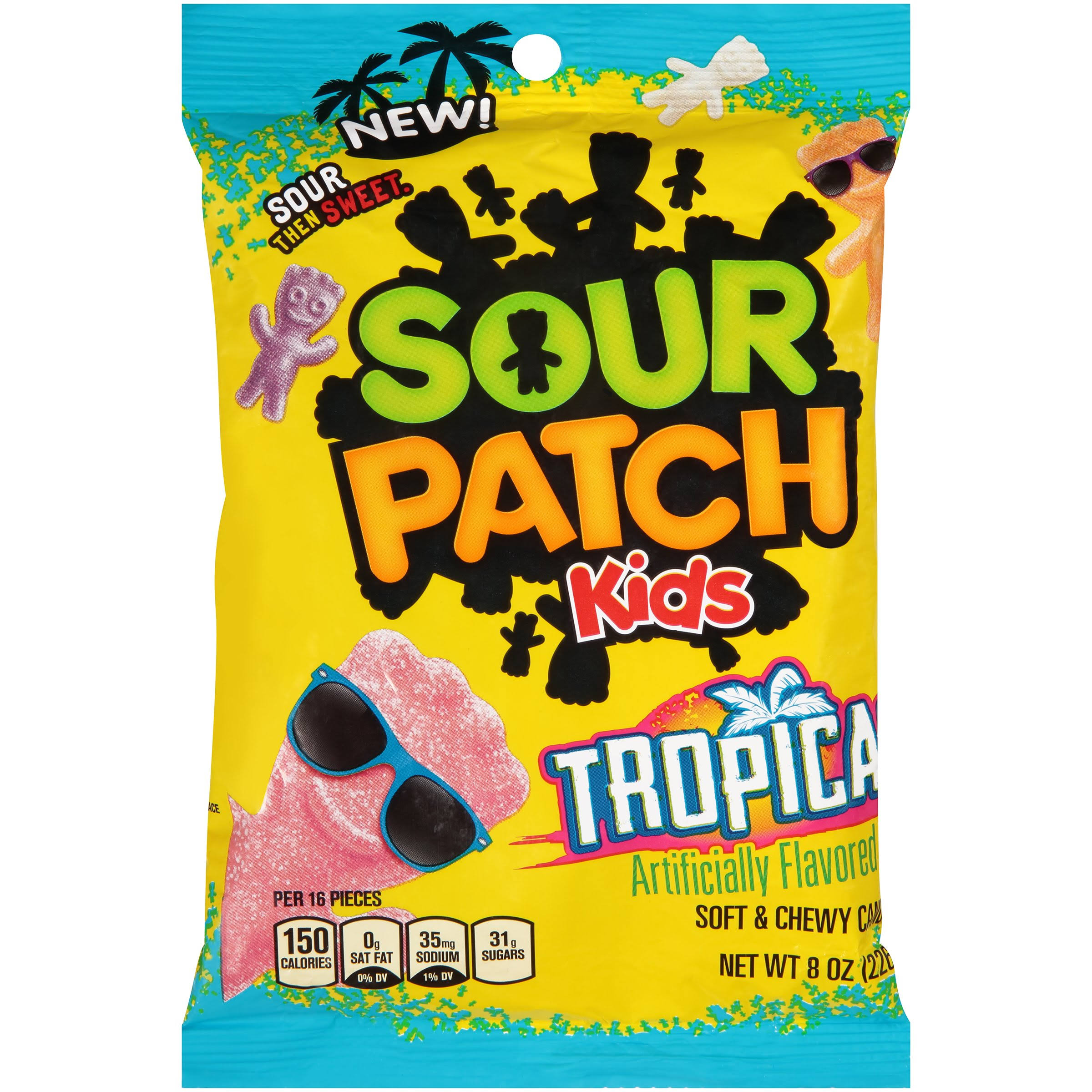 Sour Patch Kids Sweet & Sour Gummy Candy - Tropical, 8oz