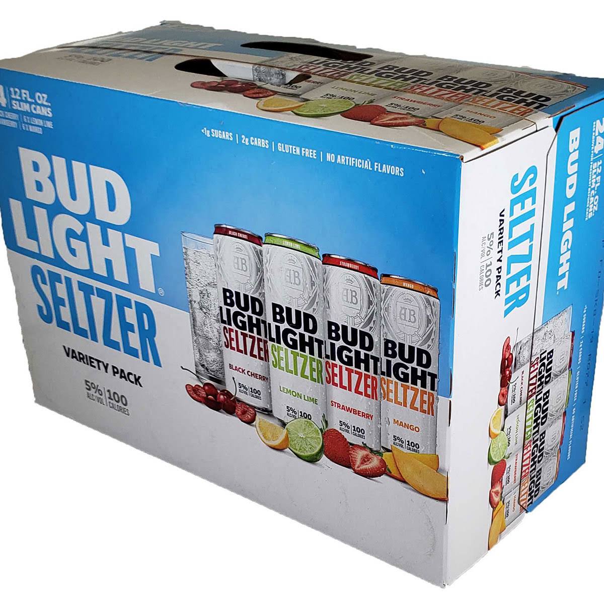 Bud Light Seltzer Seltzer, Variety Pack - 24 pack, 12 fl oz slim cans