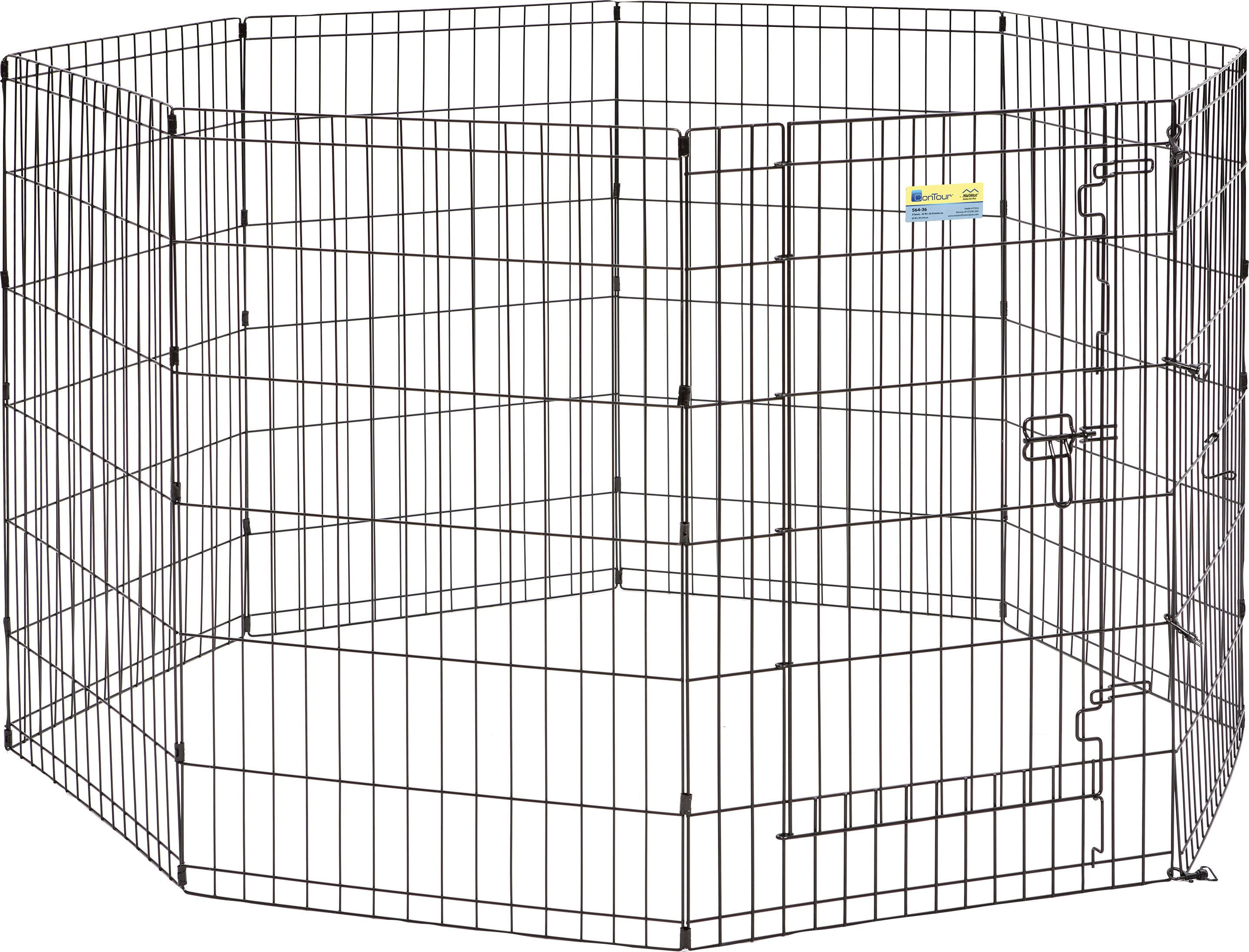 Midwest Container Contour Exercise Pen with Door Black 36in