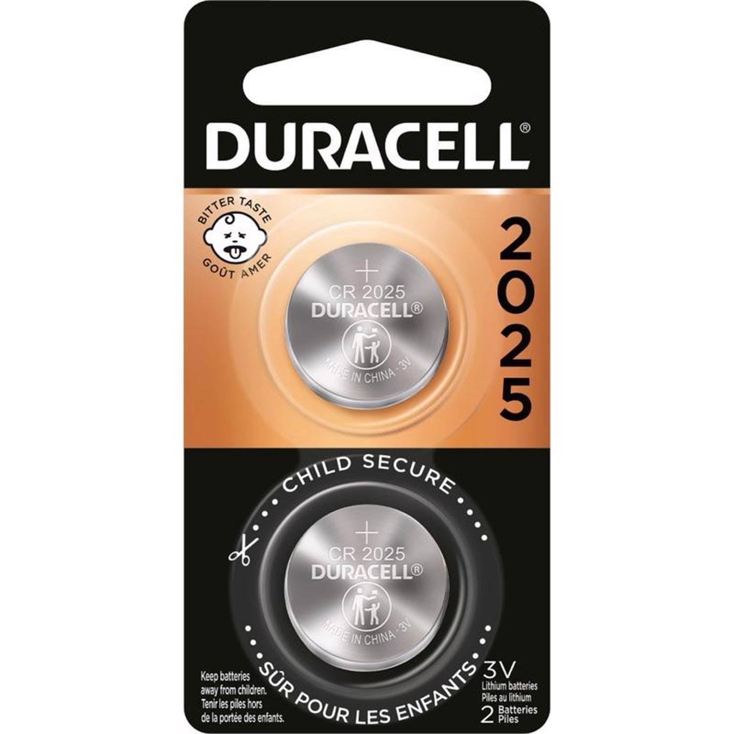 Duracell Coin Button 2025 Battery - 3V, x2