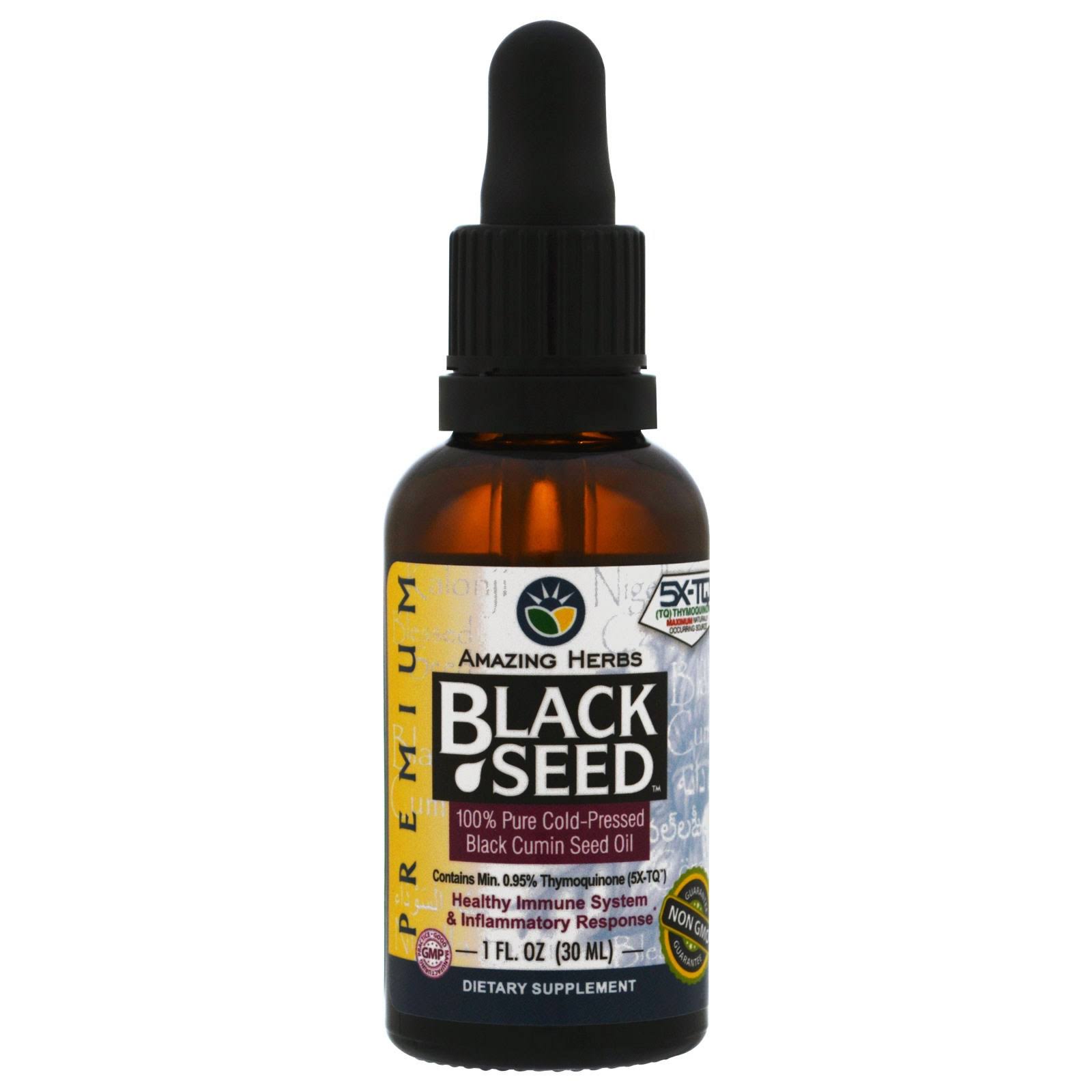 Amazing Herbs Black Seed Cold Pressed Oil - 30ml