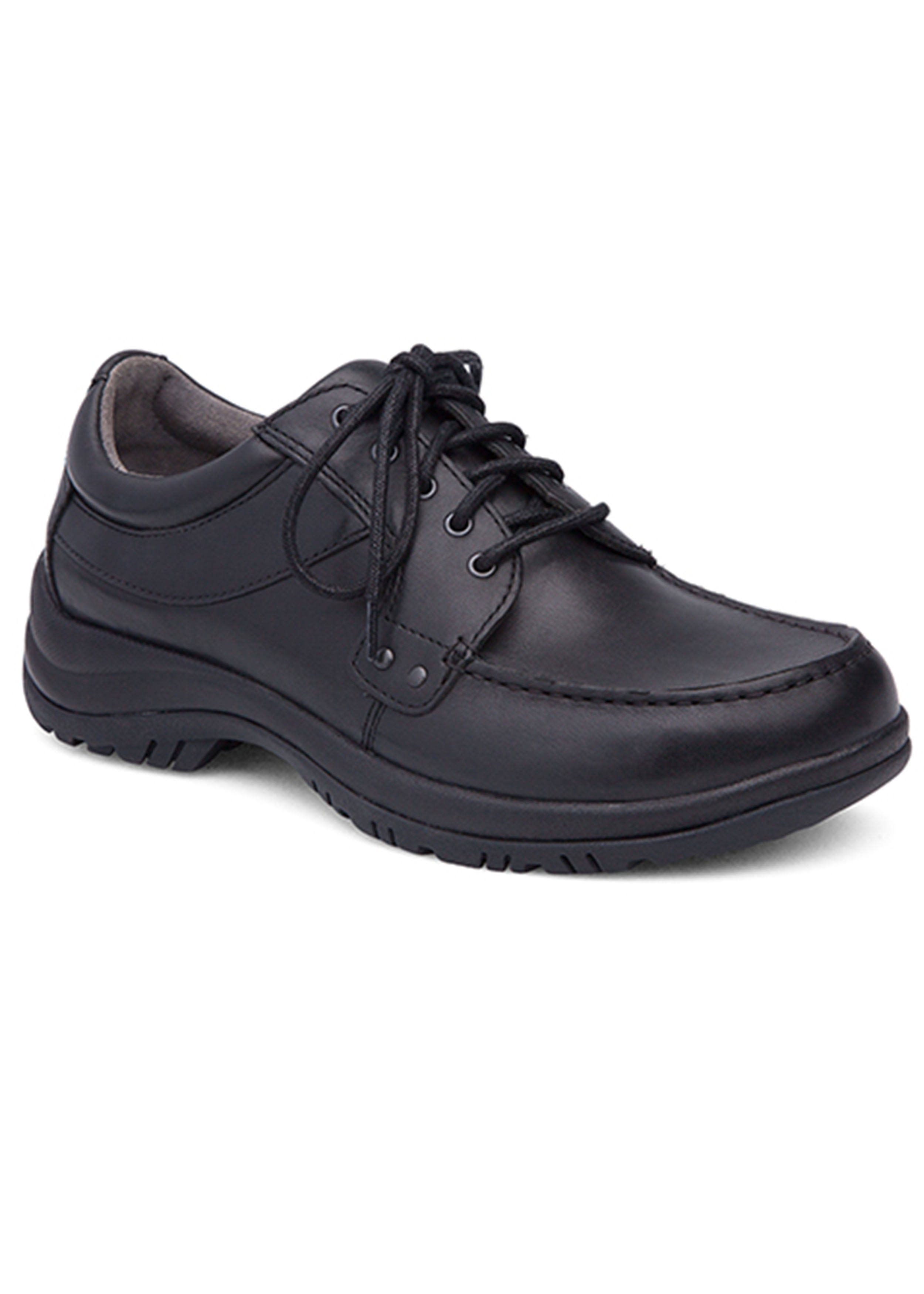 Dansko Men's Wyatt Full Grain Oxford Shoes - Black, 47 EU