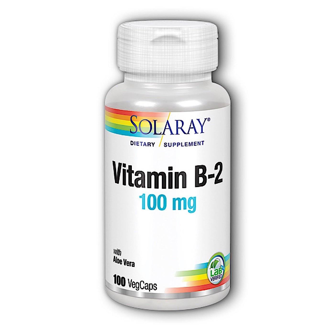 Solaray B-2 Supplement 100mg Dietary Supplement - 100 Capsules