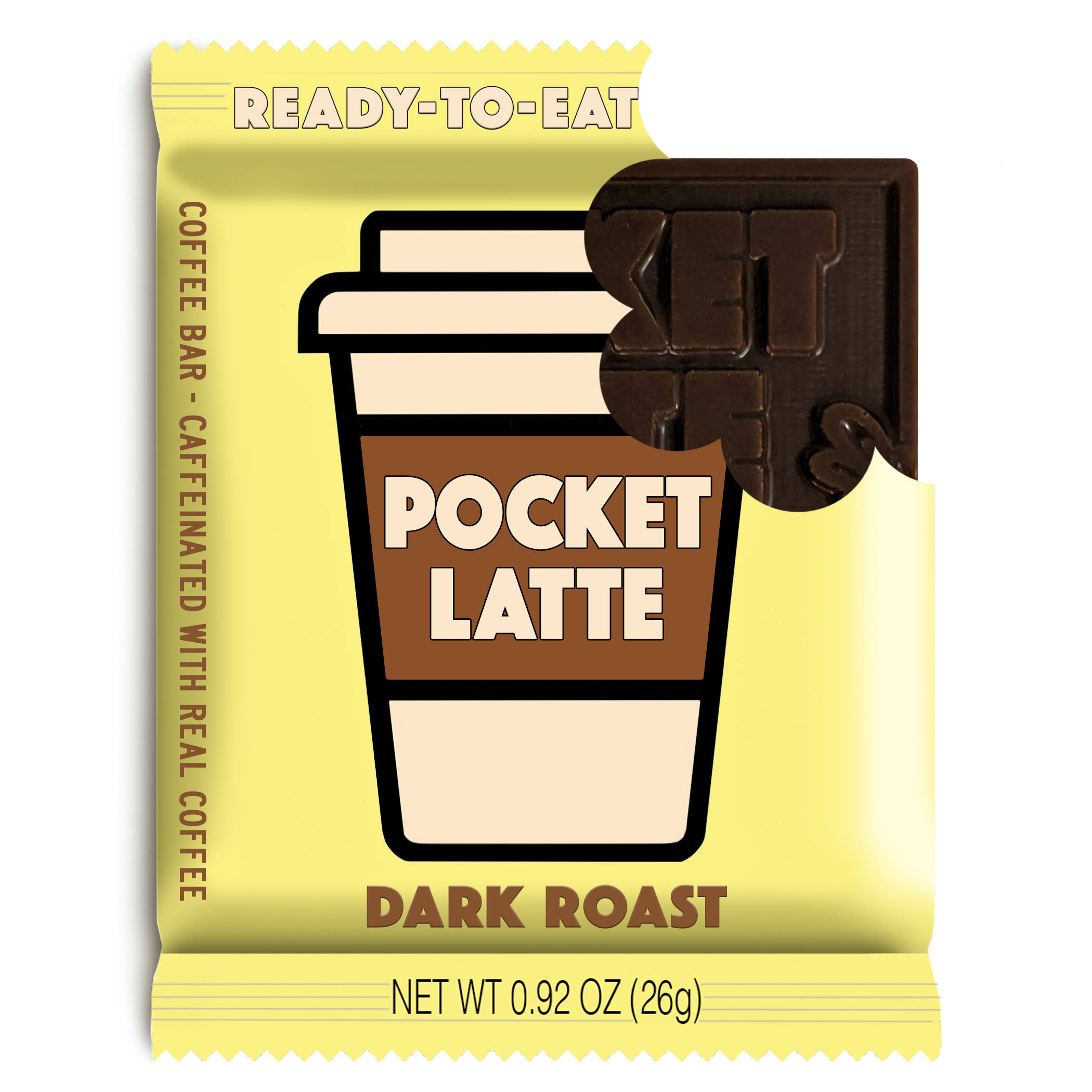 Pocket Latte Coffee Bar, Dark Roast - 0.92 oz