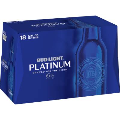 Bud Light Platinum Beer - 18x12oz