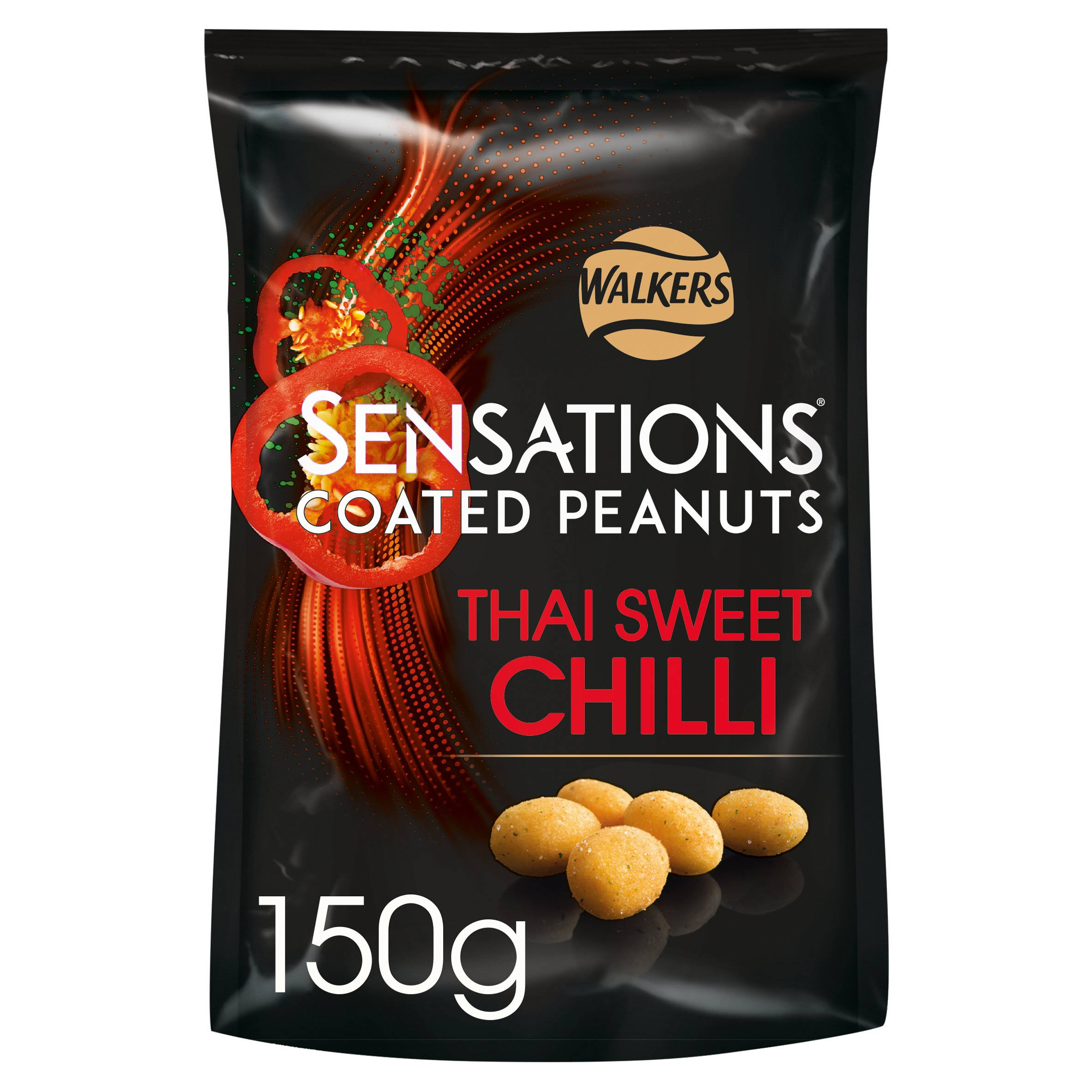 Walkers Sensations Sensations Coated Peanuts - 150g, Thai Sweet Chilli
