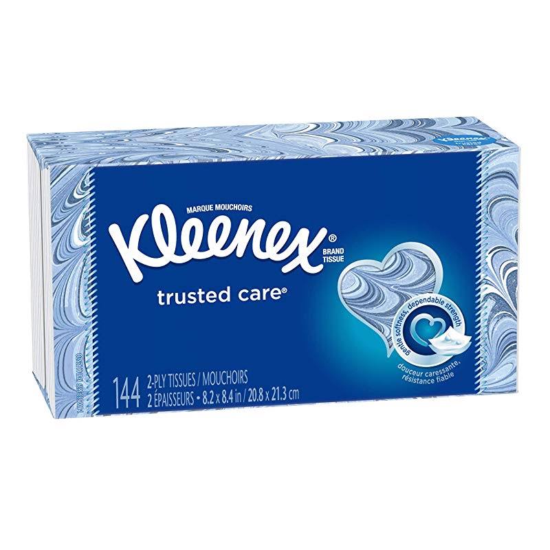 Kleenex Trusted Care Facial Tissues, 144 Count | Household Supplies | Best Price Guarantee | 30 Day Money Back Guarantee | Delivery Guaranteed