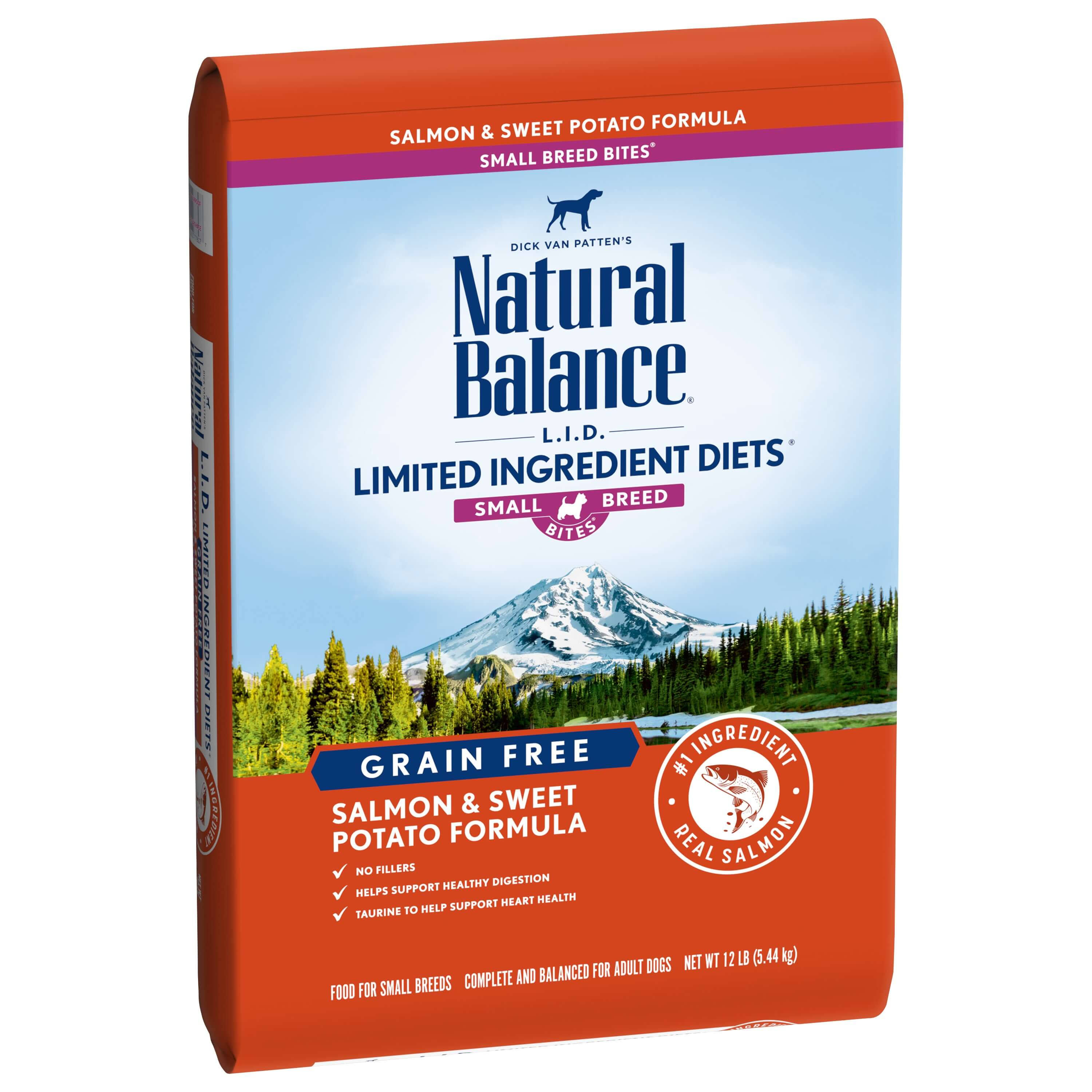Natural Balance L.I.D. Limited Ingredient Diets Dog Food, Grain Free, Salmon & Sweet Potato Formula, Small Breed Bites - 4 lb