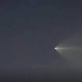 Space X Falcon 9 rocket's vapor trail seen over New Jersey skies