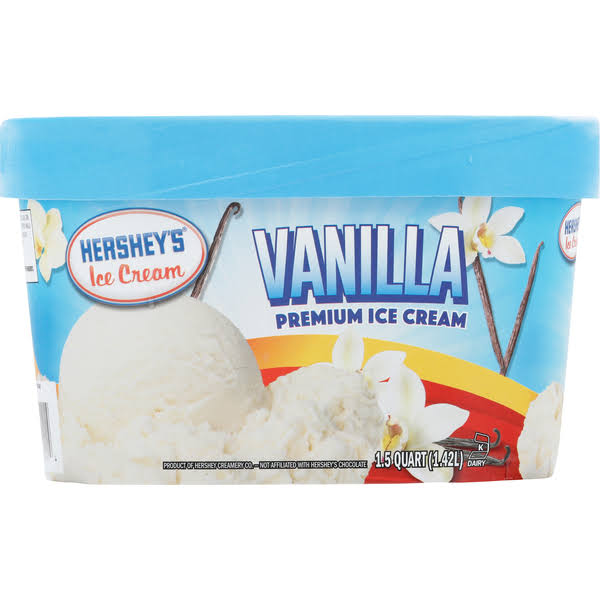Hershey's Ice Cream, Premium, Vanilla - 1.5 quart