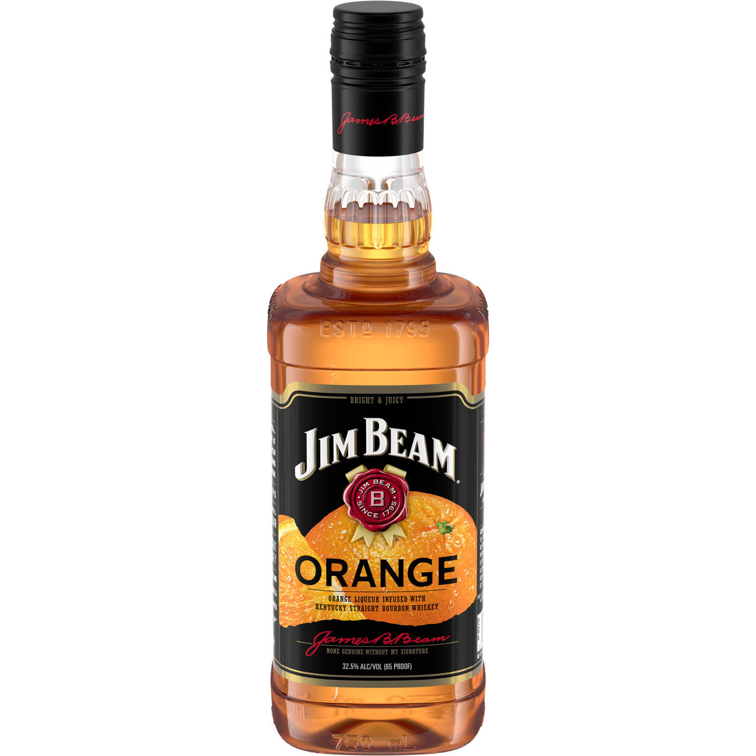 Jim Beam Bourbon Whiskey, Kentucky Straight, Orange - 750 ml