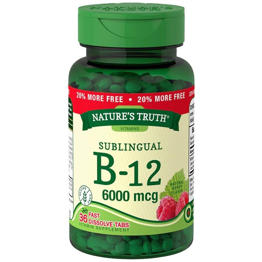 Nature's Truth Vitamin B 12 Dietary Supplement - 36ct, Natural Berry