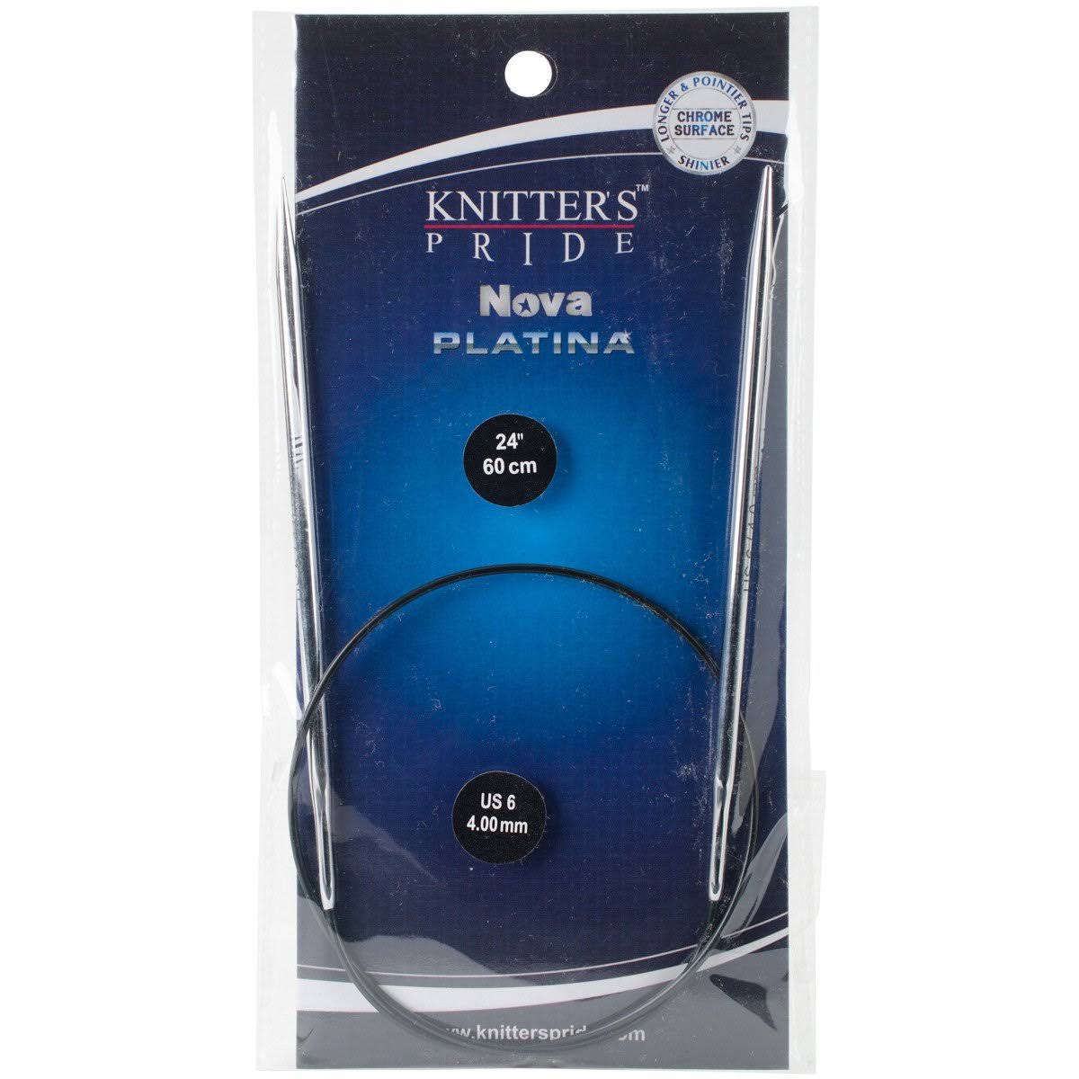 Knitter's Pride Nova Platina Fixed Circular Needles - 24", Size 6, 4mm