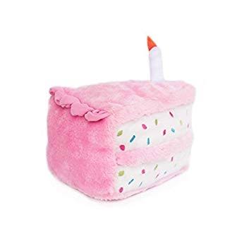 ZippyPaws - Birthday Cake Squeaky Dog Toy with Soft Stuffing