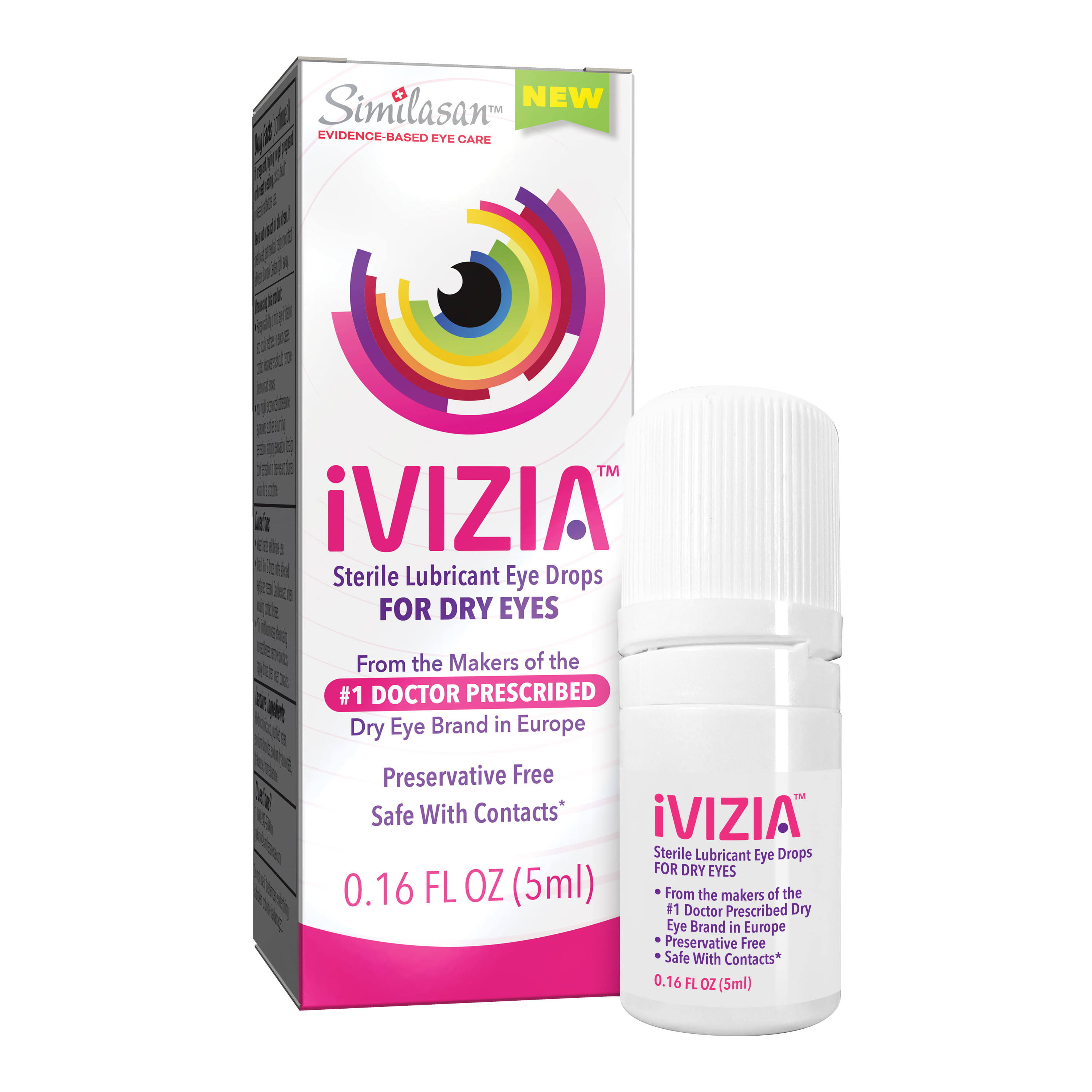 Similasan iVizia Eye Drops, Lubricant, Sterile, For Dry Eyes - 0.16 fl oz