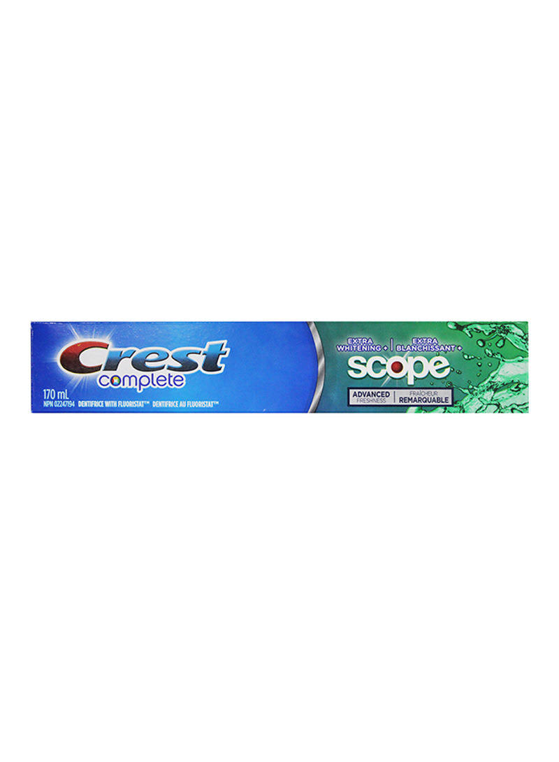 Crest Toothpaste with Extra Whitening and Scope 170g