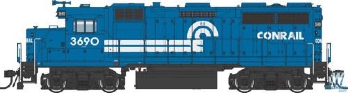 EMD GP35 Phase 2 - Standard DC -- Conrail #3690 (Blue, White)
