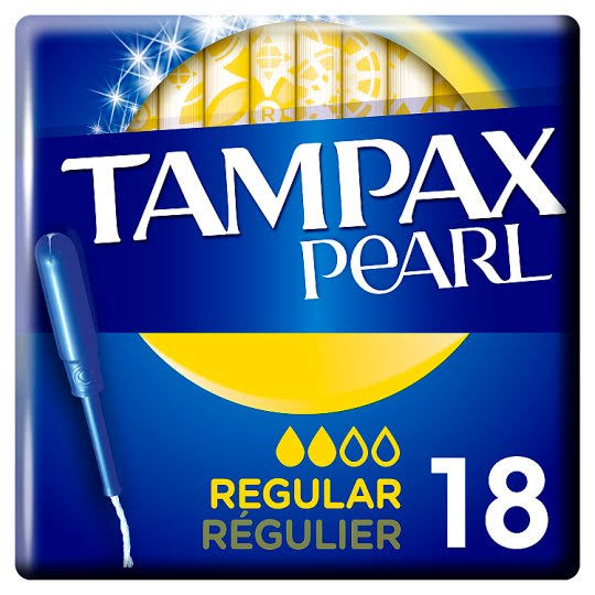 Tampax Pearl Regular Tampons Applicator - 18pk