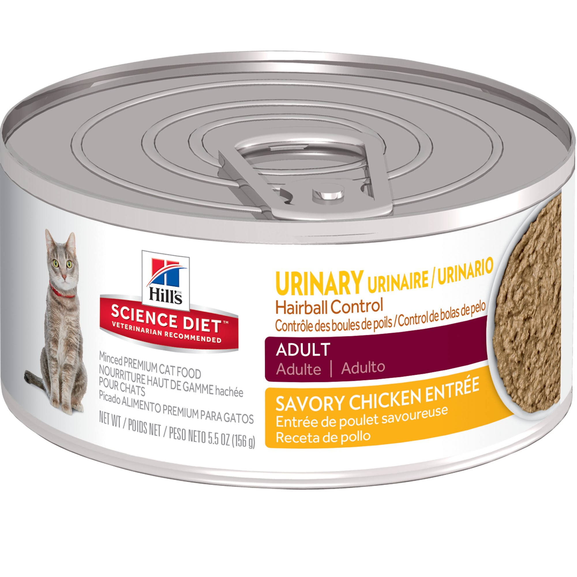 Hills Science Diet Adult Urinary Hairball Control Cat Food - 5.5oz