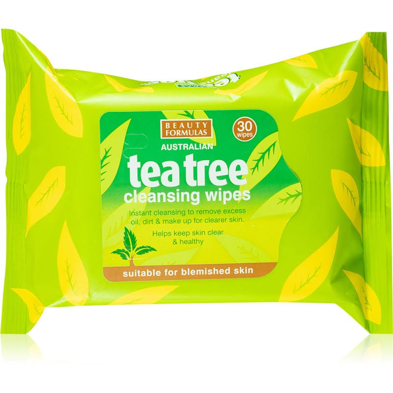 Beauty Formulas Wipes Cleansing Tea Tree - 30 Wipes