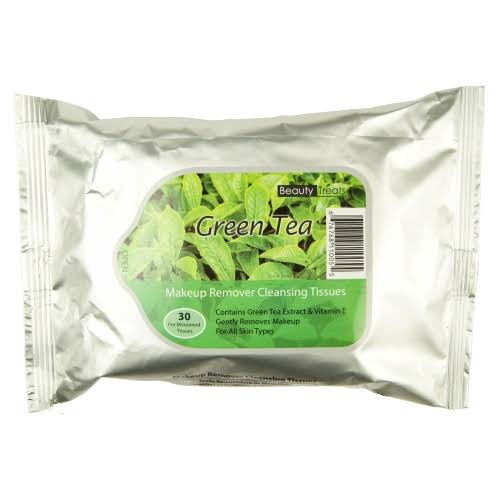 Beauty Treats Makeup Remover Cleansing Tissues - Green Tea