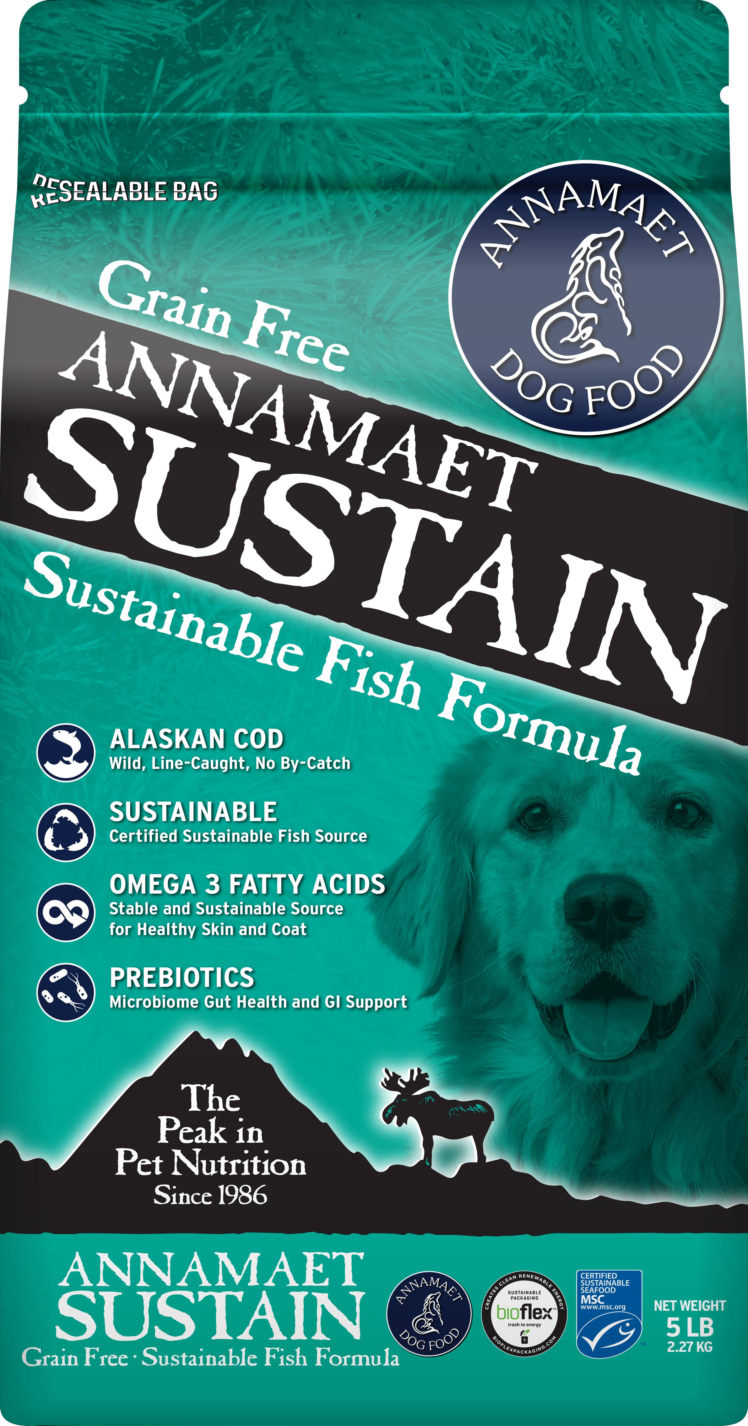 Annamaet Grain-Free Sustain Formula Dry Dog Food - 5 lb Bag
