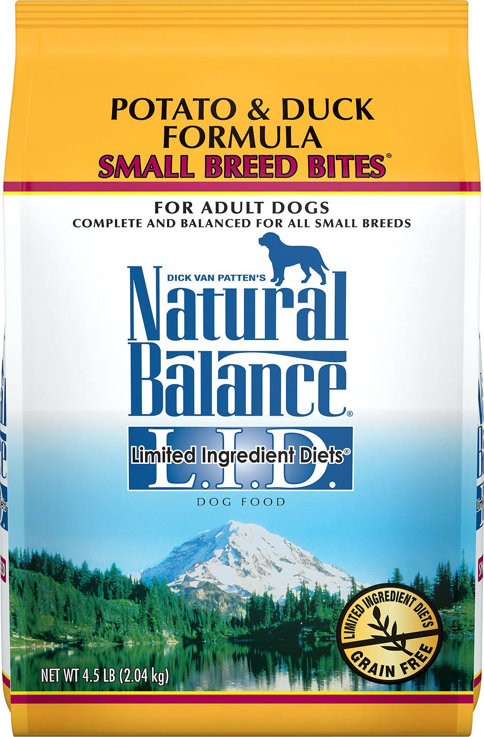 Natural Balance L.I.D. Limited Ingredient Diets Potato & Duck Formula Small Breed Bites Grain-Free Dry Dog Food, 12-lb