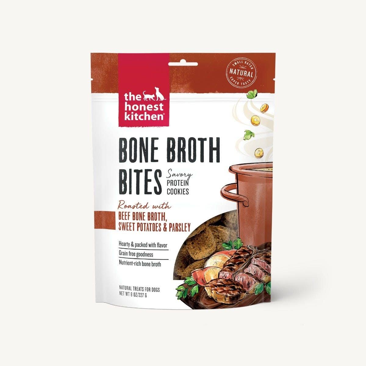 The Honest Kitchen Bone Broth Bites Beef Dog Treats, 8-oz
