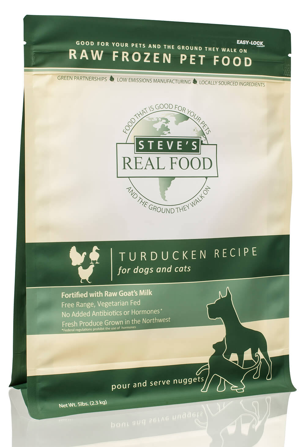 Steve's Real Food Turducken Nuggets Raw Frozen Dog Food, 5 lb