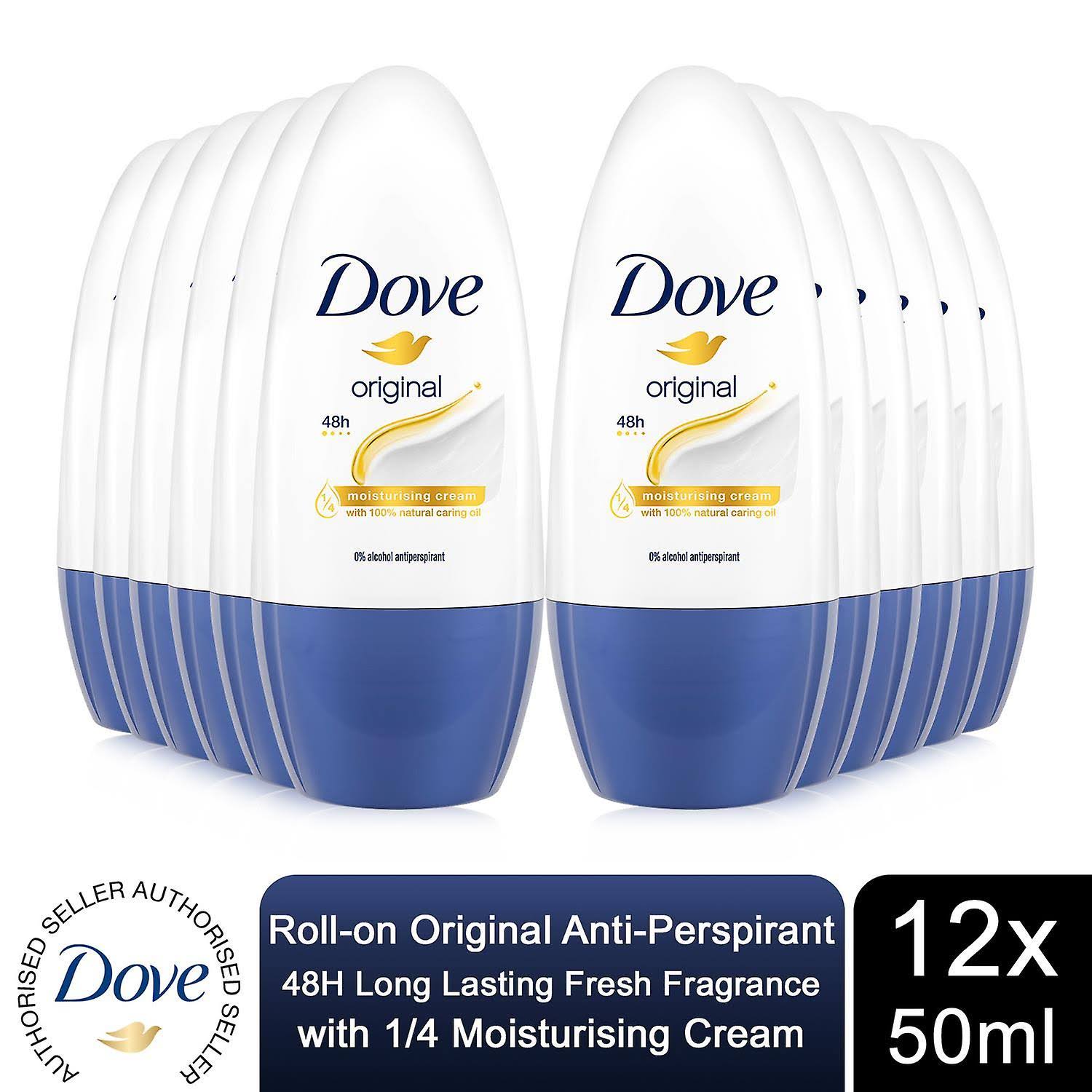 6 x Dove 48H protection Anti-perspirant Roll On 50 ml - Original
