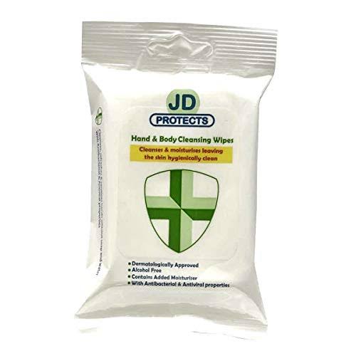 JD Anti Viral Hand and Body Sanitising Wipes - 15 Wipes