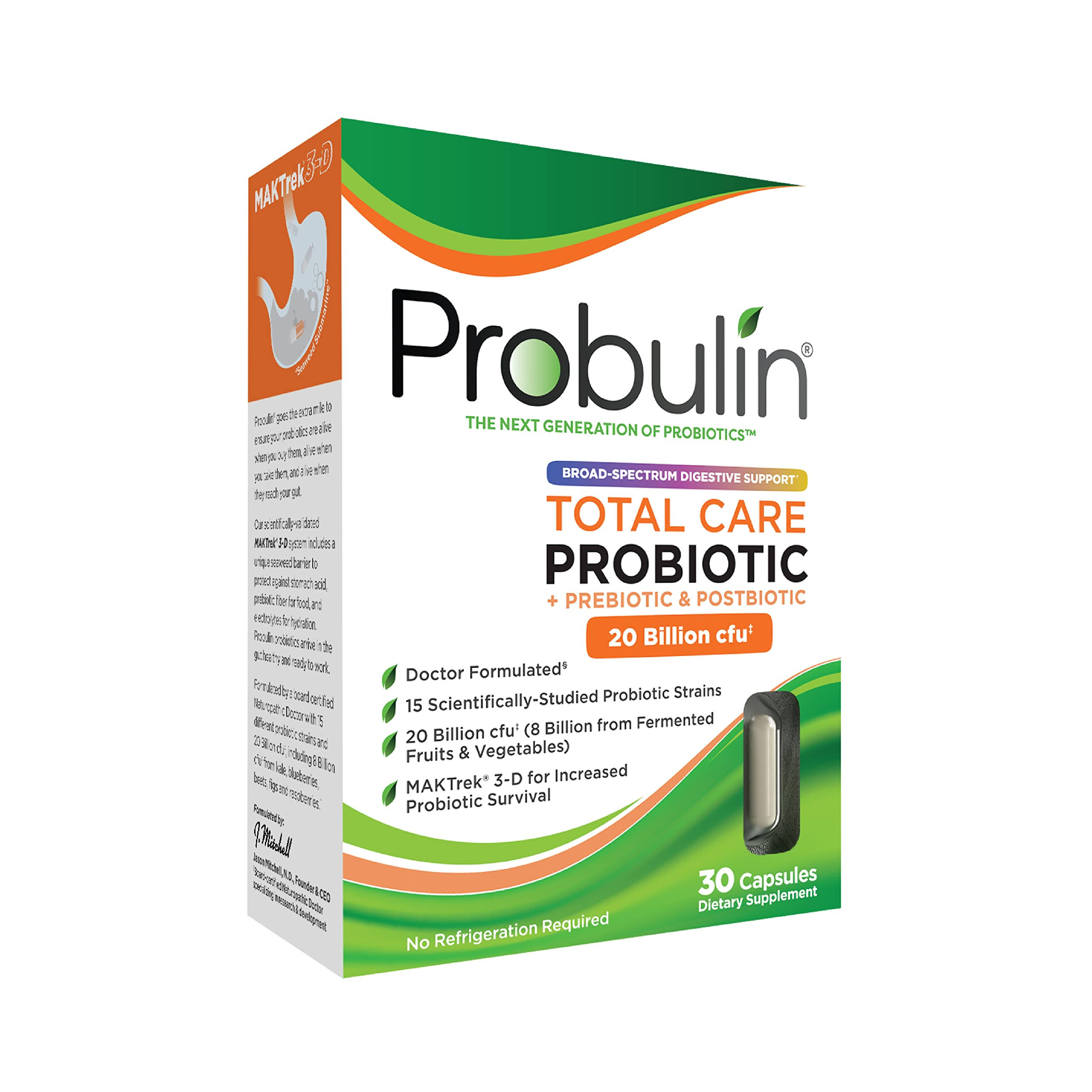 Probulin Total Care Probiotic 20 Billion CFU 30 Capsules