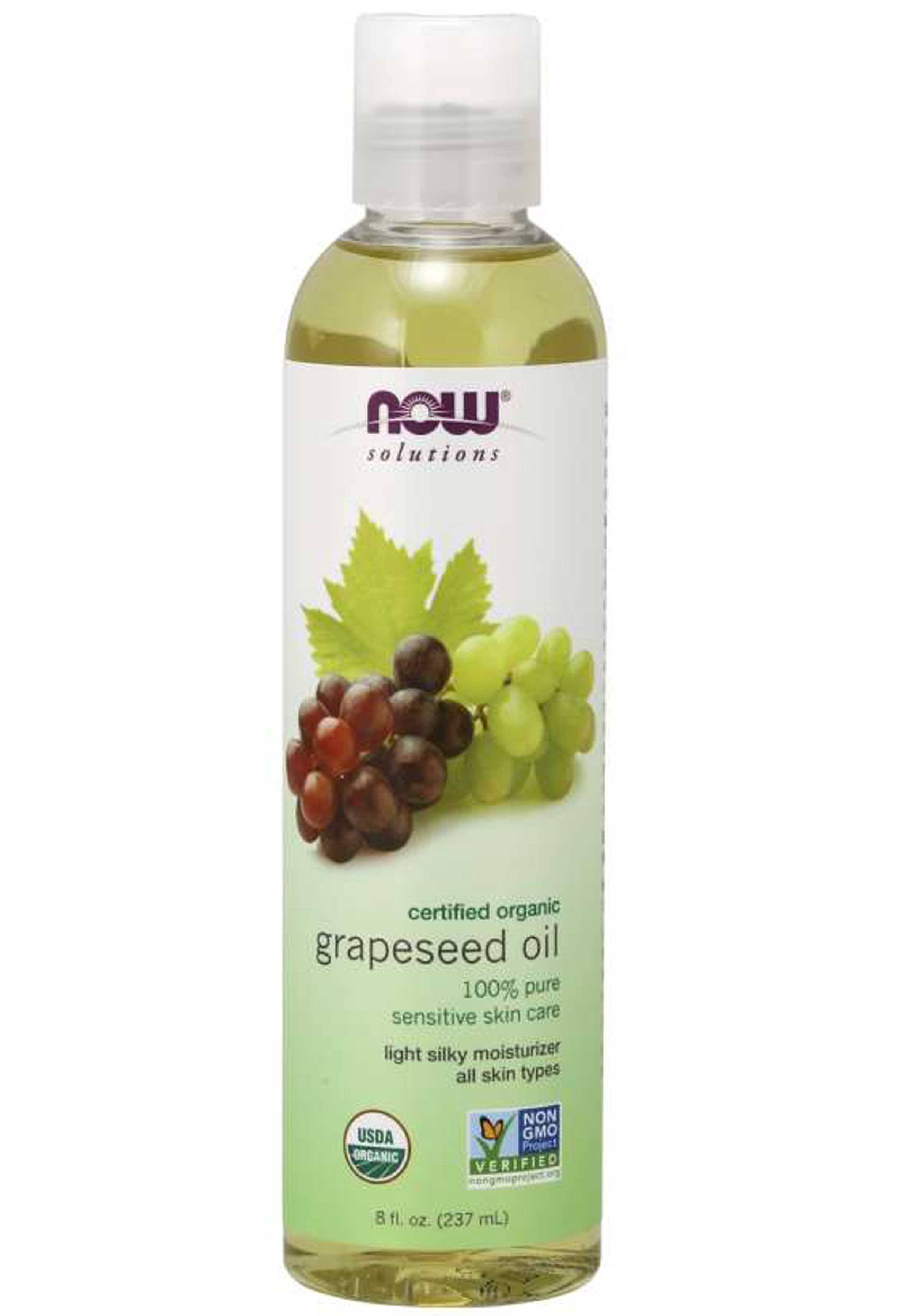 NOW Foods, Solutions, Organic Grapeseed Oil, 8 fl oz (237 ml)