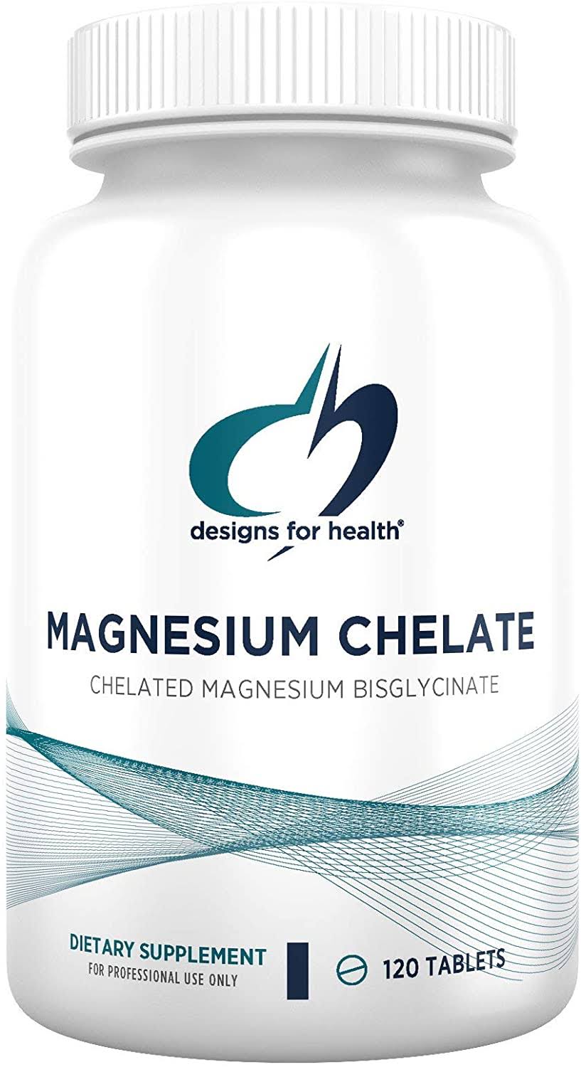 Designs for Health Magnesium Chelate Supplement - 120 Tablets