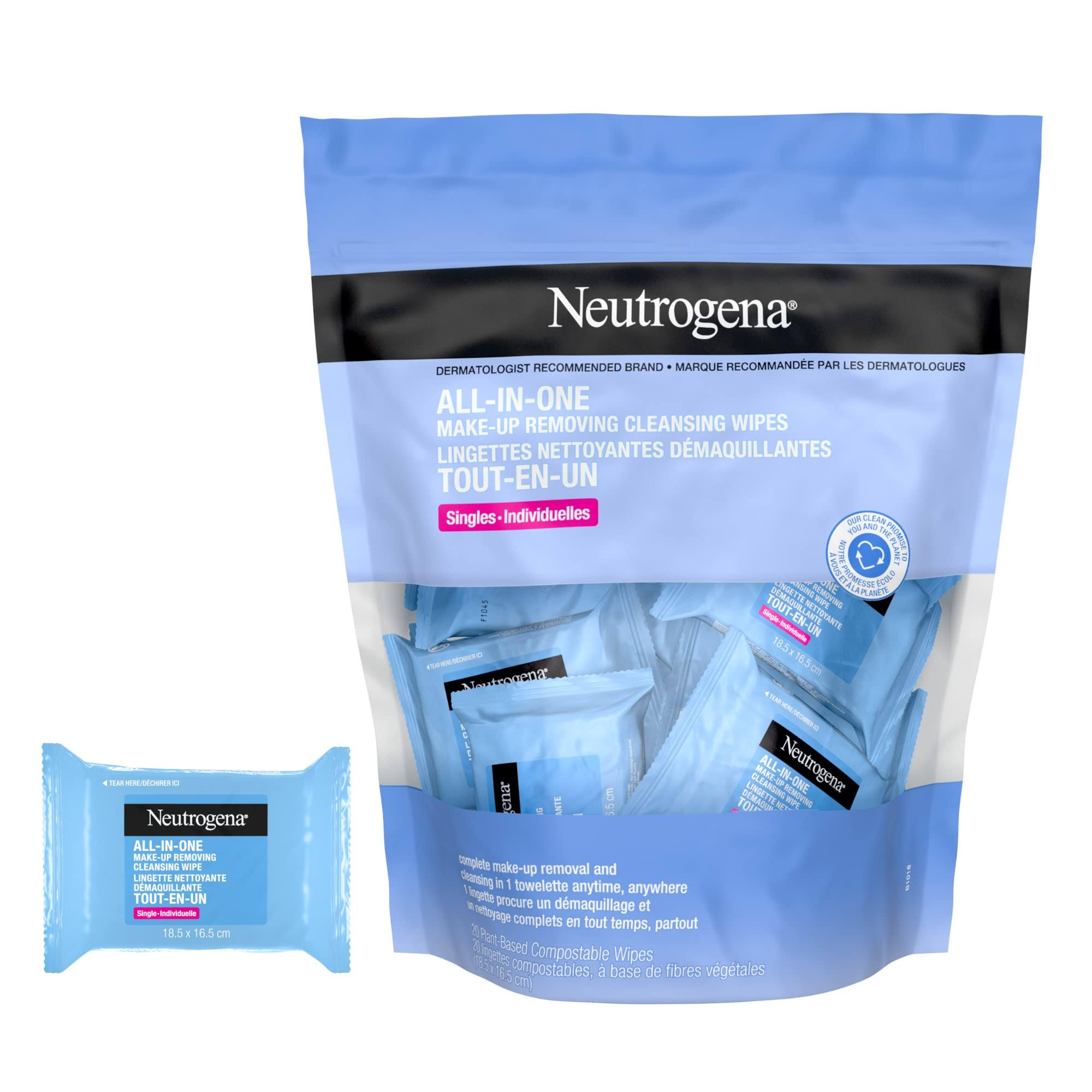 Neutrogena Makeup Remover Wipes - Singles, 20pk