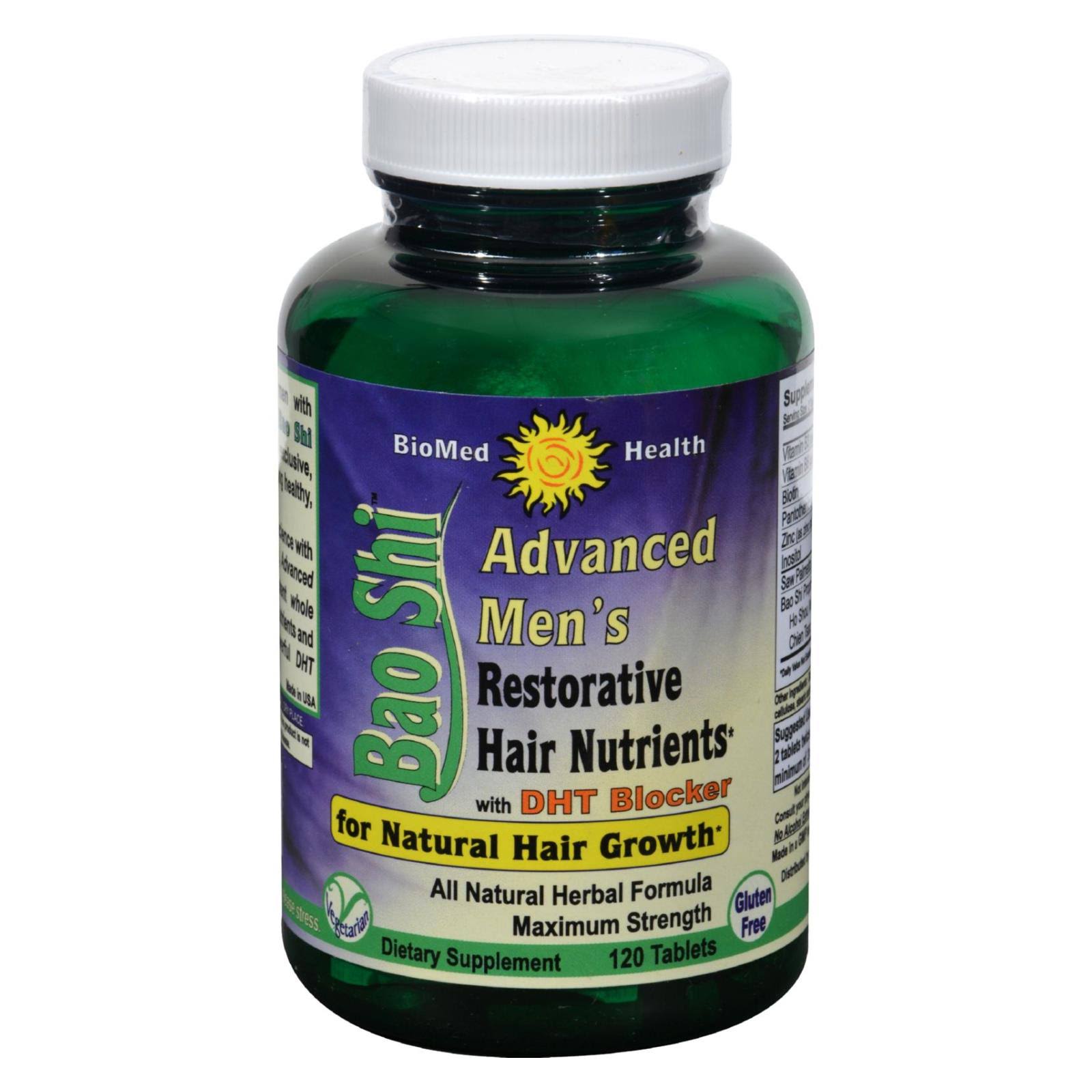 Biomed Health Inc Advanced Mens Bao Shi Restorative Hair Nutrients - 120ct