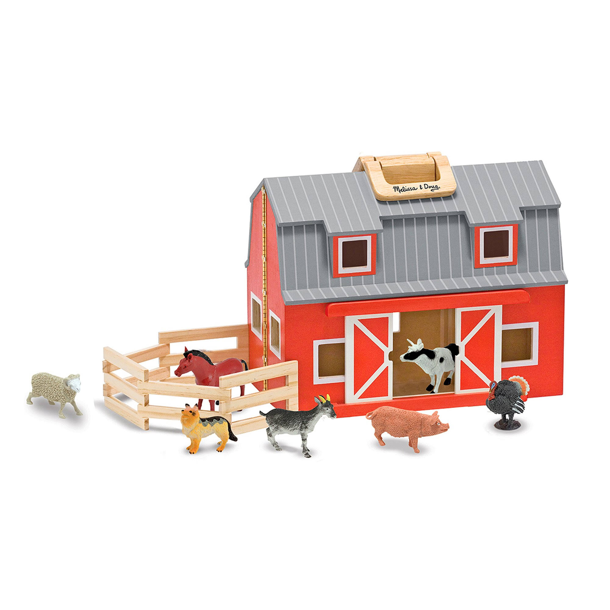 Melissa & Doug Fold & Go Mini Kids Play Barn