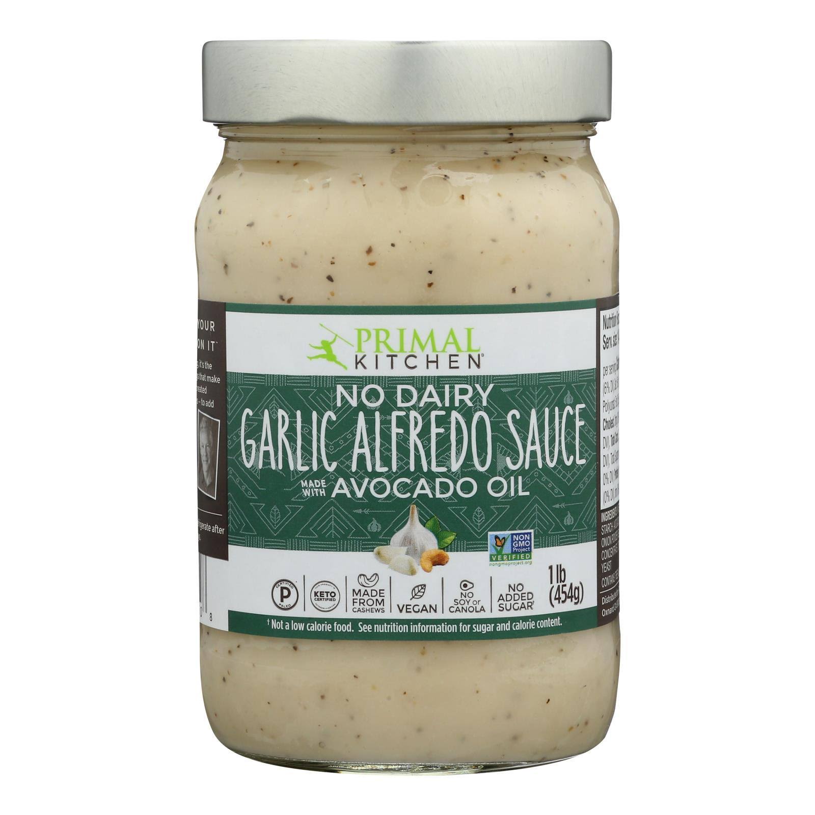Primal Kitchen NoDairy Garlic Alfredo Sauce Made with Avocado Oil 15.5 oz.