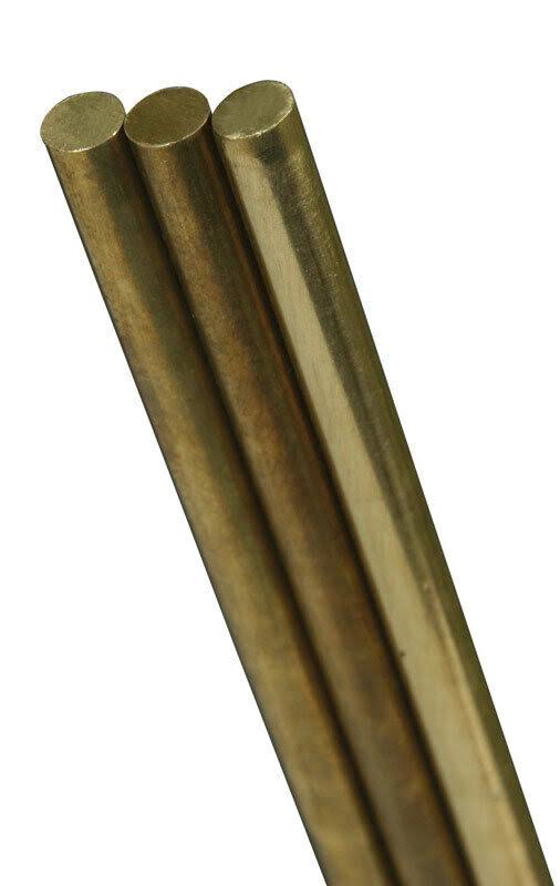 K&S [8161] 12in 3/64 Solid Brass Rod (4pcs)