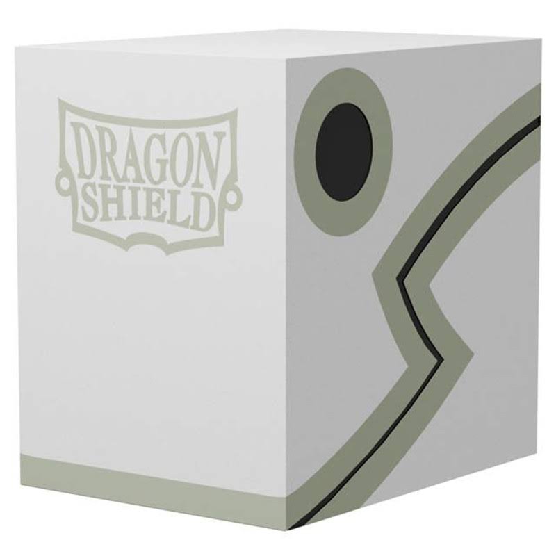 Dragon Shield Double Shell Deck Box (White/Black)