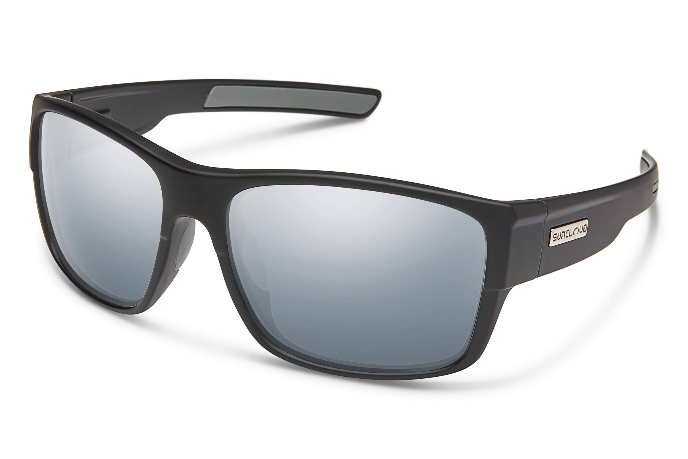 Suncloud Range Sunglasses Matte Black / Polarized Silver Mirror