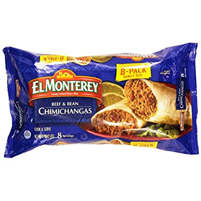 El Monterey Chimichangas - Beef and Bean, 32oz, 8pk