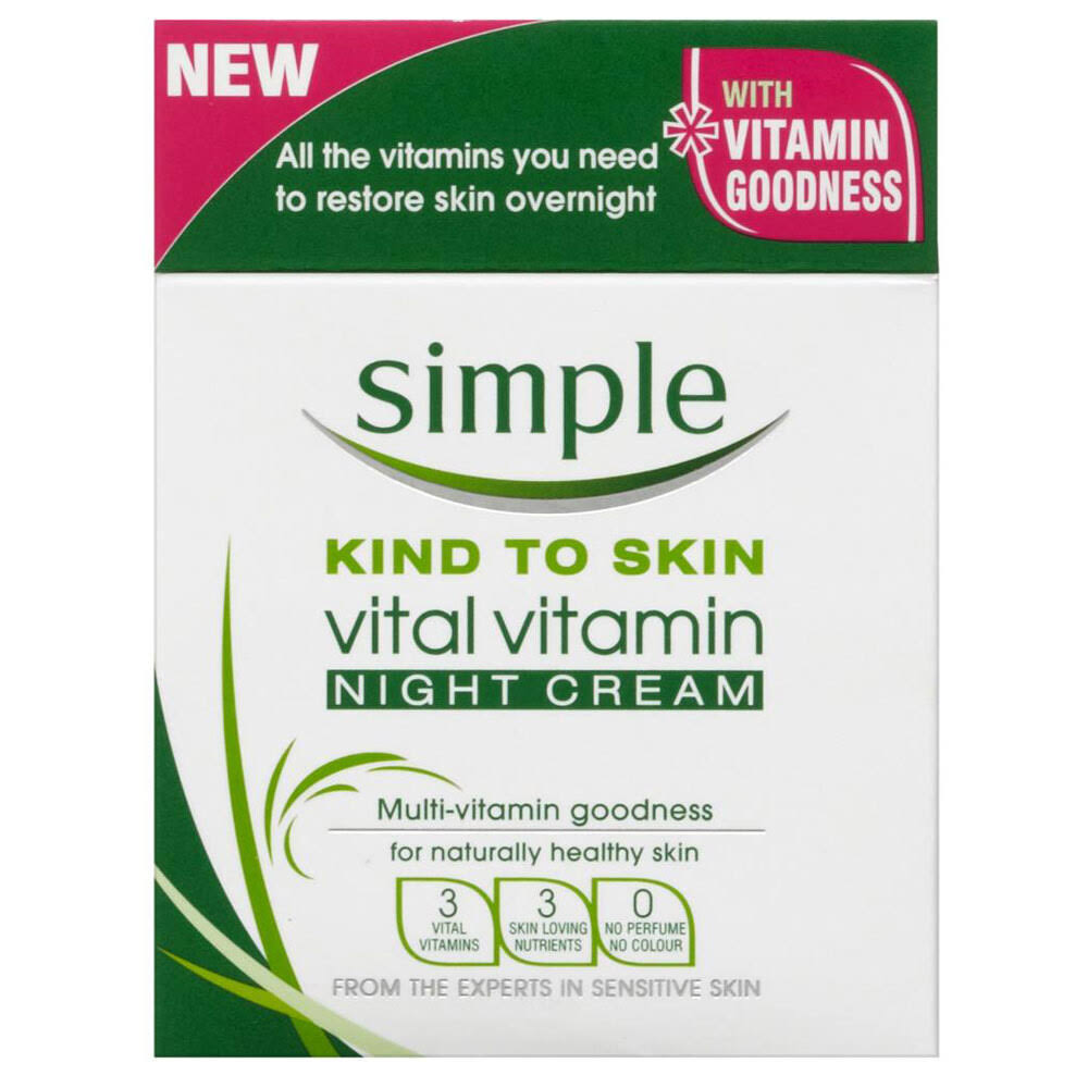 Simple Kind to Skin Vital Vitamin Night Cream - Multi-Vitamins, 50ml
